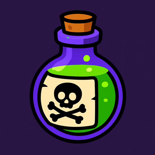 Poison.
In-Game asset.  2d.  High contrast.  No shadows