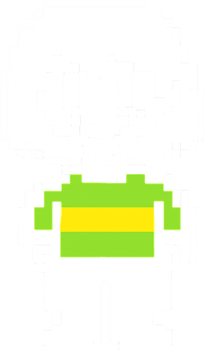 make chara from underatle.
In-Game asset.  2d.  High contrast.  No shadows