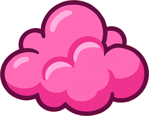 cloud pink.
In-Game asset.  2d.  High contrast.  No shadows