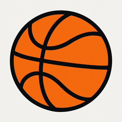 Basketball.
In-Game asset.  2d.  High contrast.  No shadows