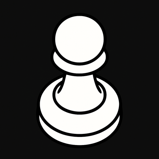 Chess pawn View from above.
In-Game asset.  2d.  High contrast.  No shadows