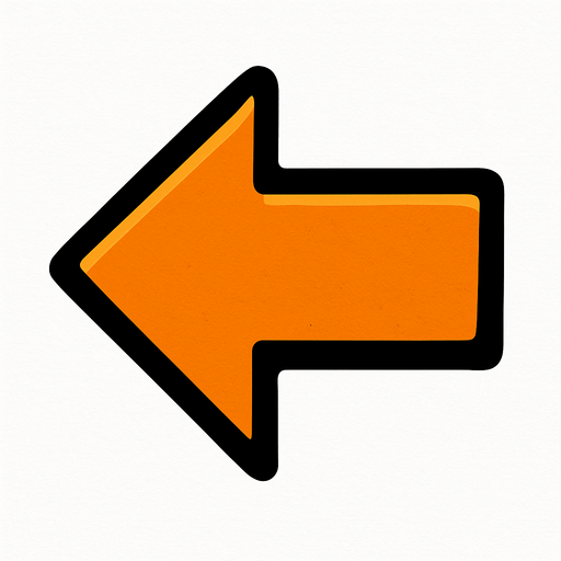 arrow pointing left.
In-Game asset.  2d.  High contrast.  No shadows