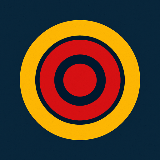 target logo 2d ingame asset high contrast no shadows.
In-Game asset.  2d.  High contrast.  No shadows