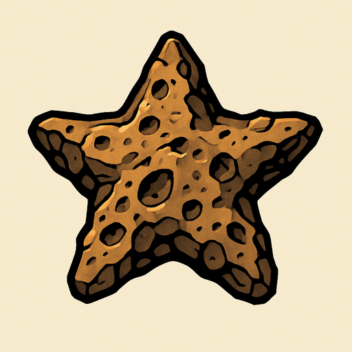 star shaped random asteroid stone.
In-Game asset.  2d.  High contrast.  No shadows