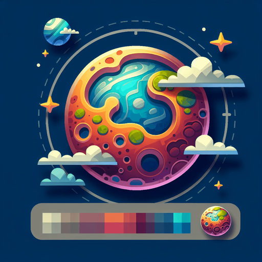 round house planet, cartoon Single Game Texture. In-Game asset. 2d. Blank background. High contrast. No shadows. Single Game Texture. In-Game asset. 2d. Blank background. High contrast. No shadows.