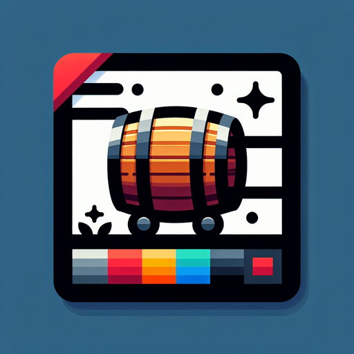 Rolling barrel with attractive colors.
Single Game Texture.  In-Game asset.  2d.  Blank background.  High contrast.  No shadows