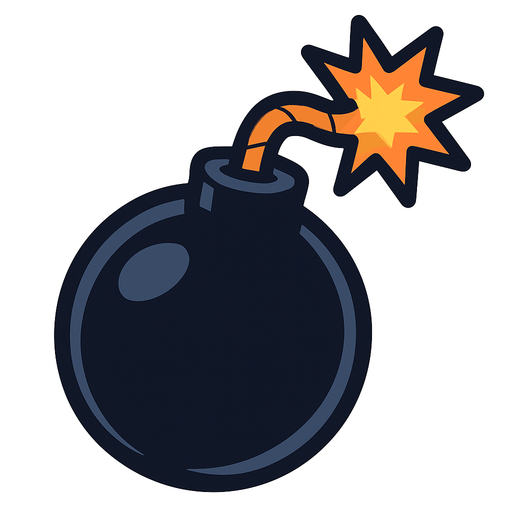 Una bomba.
In-Game asset.  2d.  High contrast.  No shadows