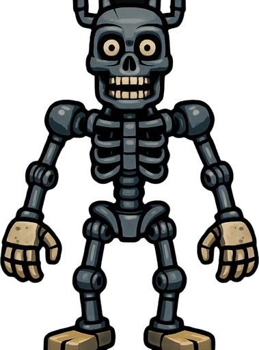 Endoesqueleto animatronico.
In-Game asset.  2d.  High contrast.  No shadows