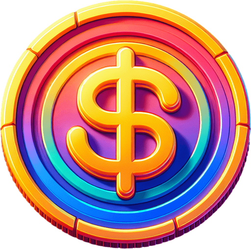 coin, have "AD" not "$", hd colors.
Single Game Texture.  In-Game asset.  2d.  Blank background.  High contrast.  No shadows