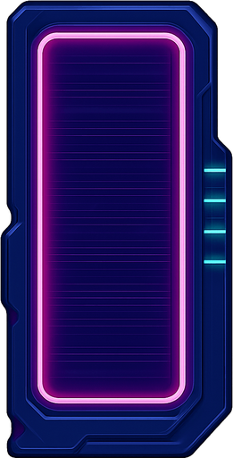 make cyberpunk retro, neon wall. No background. Transparent background. Blank background. No shadows. 2d. In-Game asset. flat
