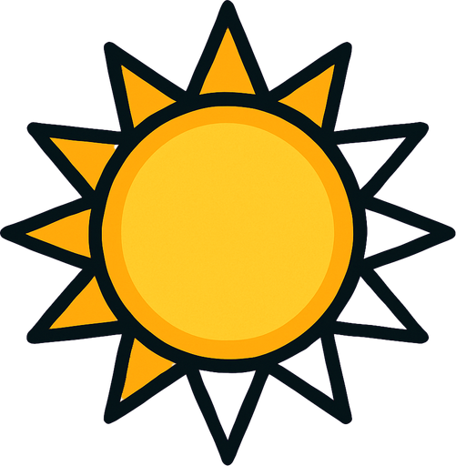 sun.
In-Game asset.  2d.  High contrast.  No shadows
