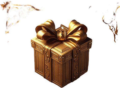 a pergament with a golden present at top, at the bottom there is the text: "Each tenth point you have the change to get a super Present, make sure naughty points are equal to kind points"