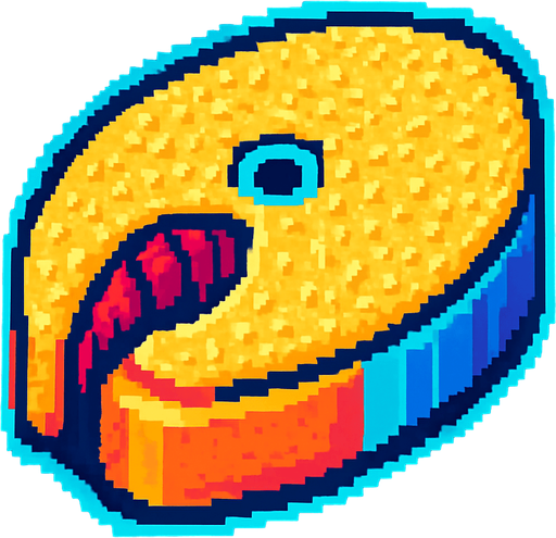 This fish steak with covered with raw batter on it.