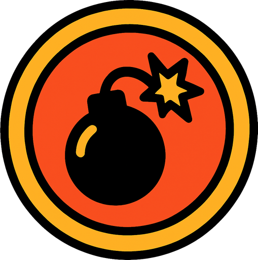 bomba token.
In-Game asset.  2d.  High contrast.  No shadows