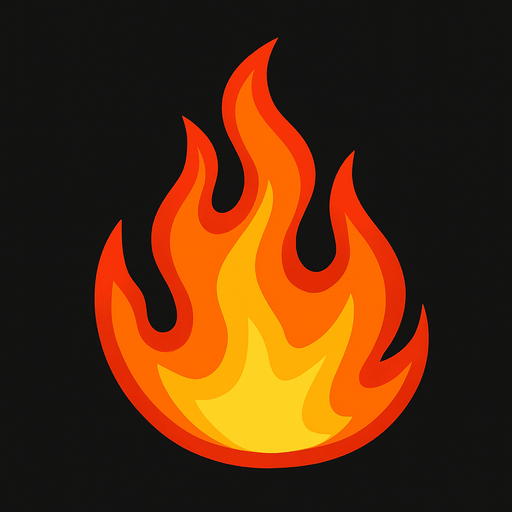 ateş, 3d, yazısız.
In-Game asset.  2d.  High contrast.  No shadows