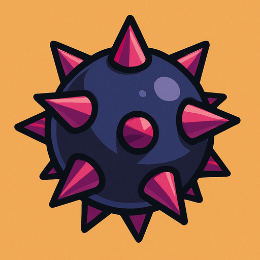 DİKENLİ TOP.
In-Game asset.  2d.  High contrast.  No shadows
