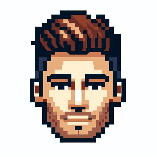 david beckham cartoon face. 8-bit. Single Game Texture. In-Game asset. 2d. Blank background. High contrast. No shadows.