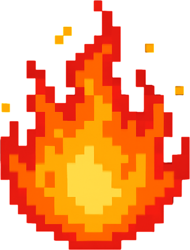 fire ball.
In-Game asset.  2d.  High contrast.  No shadows. pixel