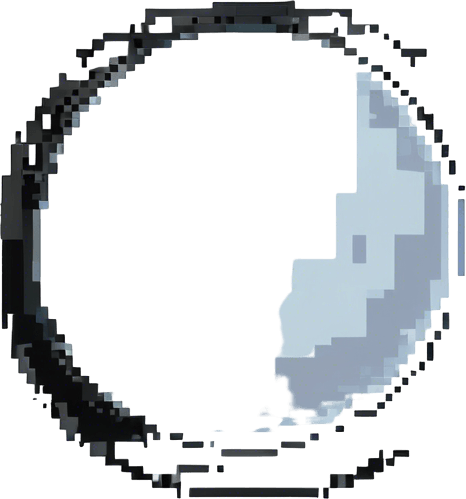 Black outline around the white bubble. Pixel