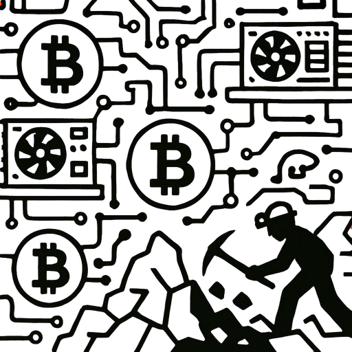 Bitcoin madenciliği yapılan bir ortamın duvar kağıdı.
In-Game asset.  2d.  High contrast.  No shadows