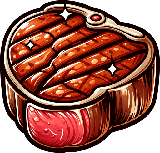 a cartoon steak
