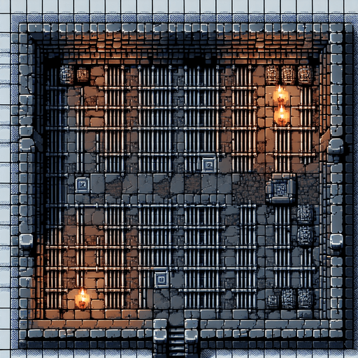 pixelart dungeon background. seen from the top..
Single Game Texture. In-Game asset. 2d. Blank background. High contrast. No shadows.