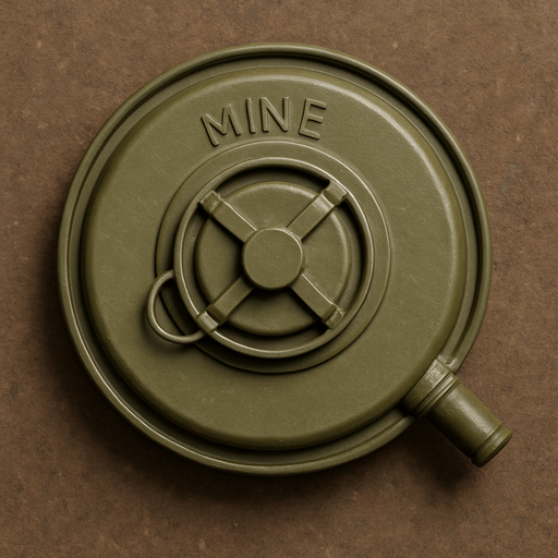 landmine from top view