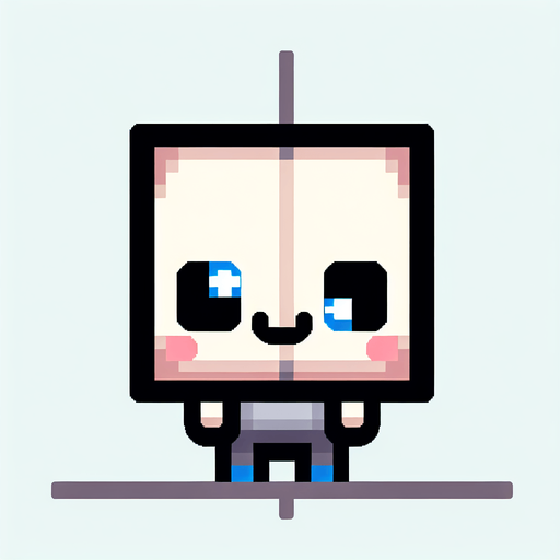 A minimalist simple pixel art cute character with a large head. 8 bit, front facing, kawaii, no shadow.
Single Game Texture. In-Game asset. 2d. Blank background. High contrast. No shadows.