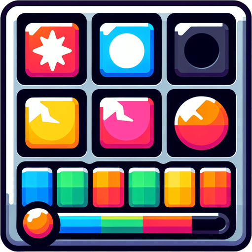 Colorful powerup.
Single Game Texture. In-Game asset. 2d. Blank background. High contrast. No shadows.