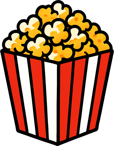 cubo de palomitas.
In-Game asset.  2d.  High contrast.  No shadows