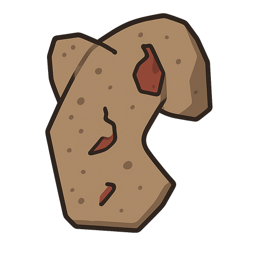 Küçük meteor parçası . No background. Transparent background. Blank background. No shadows. 2d. In-Game asset. flat