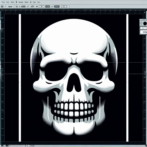 white scull.
Single Game Texture. In-Game asset. 2d. Blank background. High contrast. No shadows.