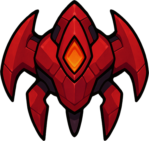 enemy space shape.
In-Game asset.  2d.  No shadows