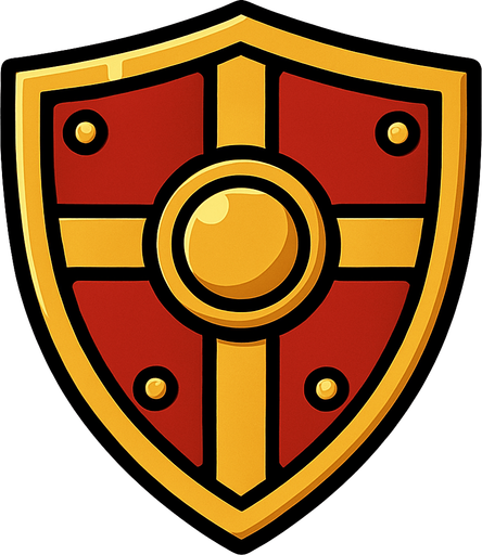 escudo.
In-Game asset.  2d.  High contrast.  No shadows