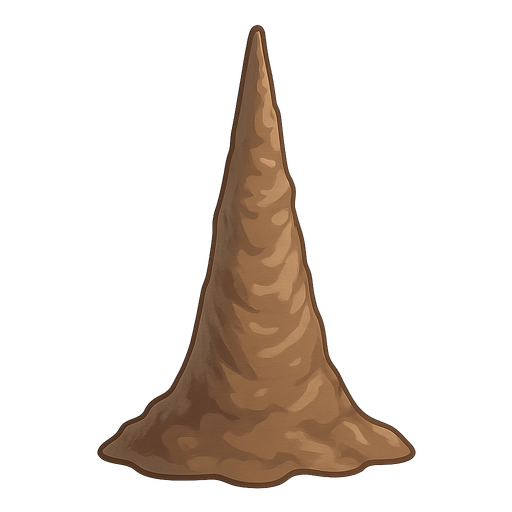 stalagmite. No background. Transparent background. Blank background. No shadows. 2d. In-Game asset. flat