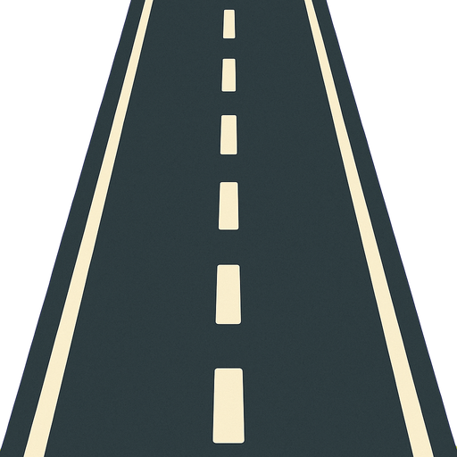 Imagine a  road.
In-Game asset.  2d.  High contrast.  No shadows