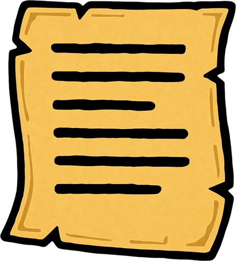 paper.
In-Game asset.  2d.  High contrast.  No shadows