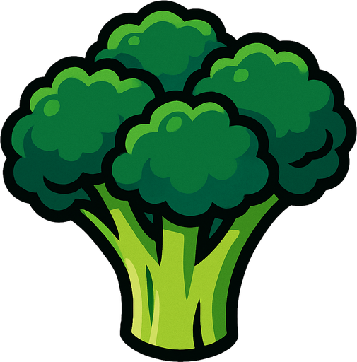 Brocolis.
In-Game asset.  2d.  High contrast.  No shadows