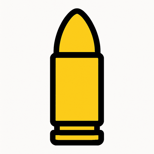 yellow bullet icon.
In-Game asset.  2d.  High contrast.  No shadows