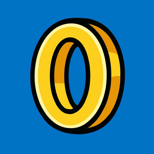 sonic altını.
In-Game asset.  2d.  High contrast.  No shadows