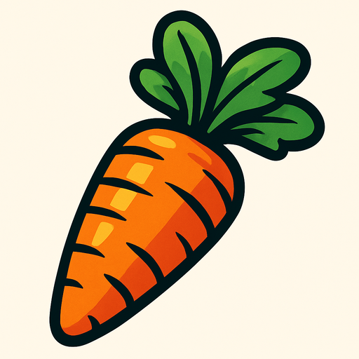 Havuç.
In-Game asset.  2d.  High contrast.  No shadows