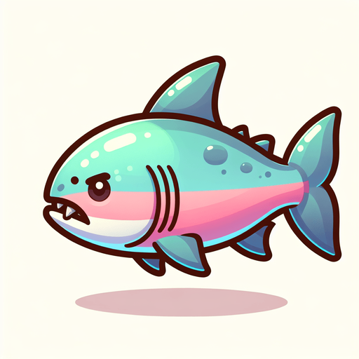 рыба пиранья для  игры, постэльные цвета
Single Game Texture. In-Game asset. 2d. Blank background. High contrast. No shadows.