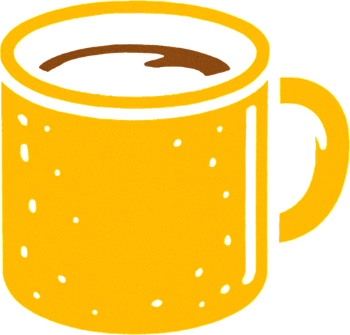 a coffee.
In-Game asset.  2d.  High contrast.  No shadows