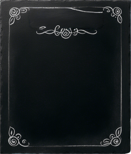 Word "ELIXIR" in chalk. SMALL AND CLOSE TO THE TOP.