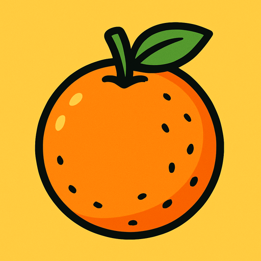 Orange.
In-Game asset.  2d.  High contrast.  No shadows