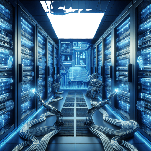 Awesome background showing AI Datacenter