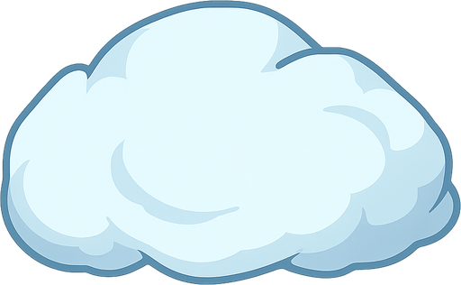 cloud. No background. Transparent background. Blank background. No shadows. 2d. In-Game asset. flat