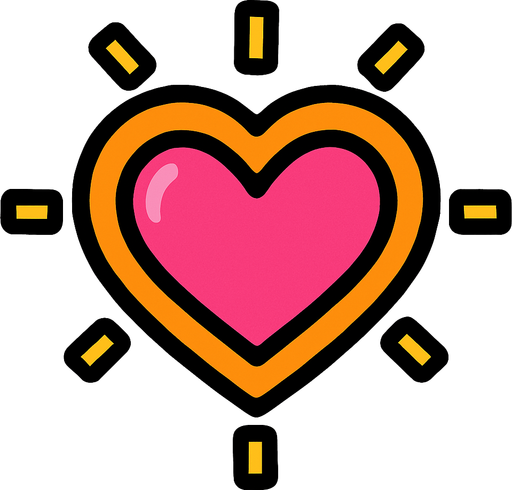 Powerup heart.
In-Game asset.  2d.  High contrast.  No shadows