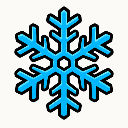 Snowflake.
In-Game asset.  2d.  High contrast.  No shadows