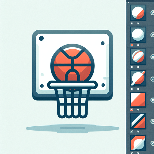 basketball hoop.
Single Game Texture. In-Game asset. 2d. Blank background. High contrast. No shadows.